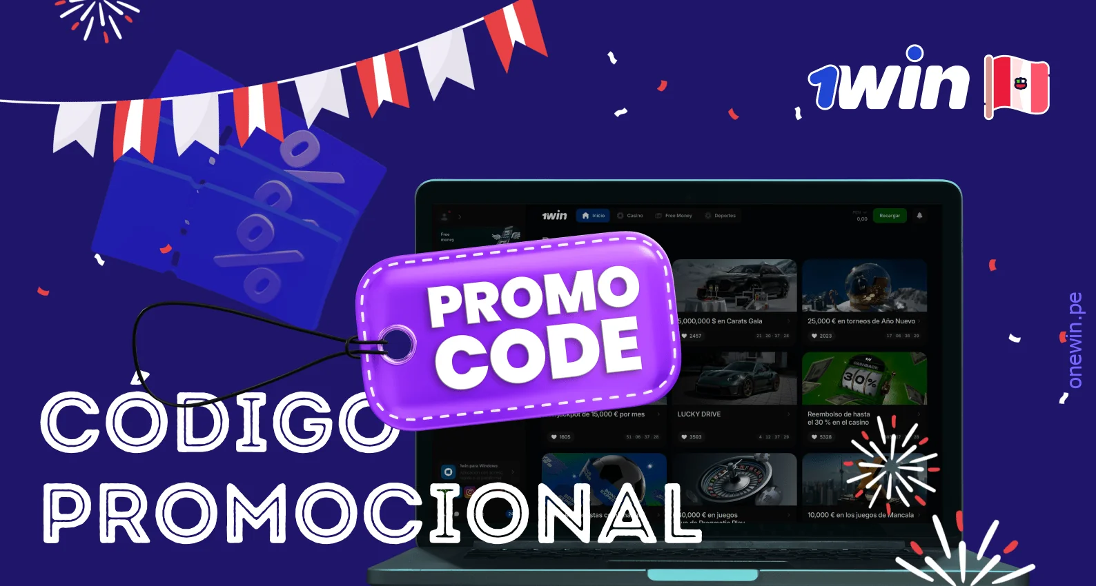 Los jugadores de Perú pueden encontrar el código promocional actual de 1win