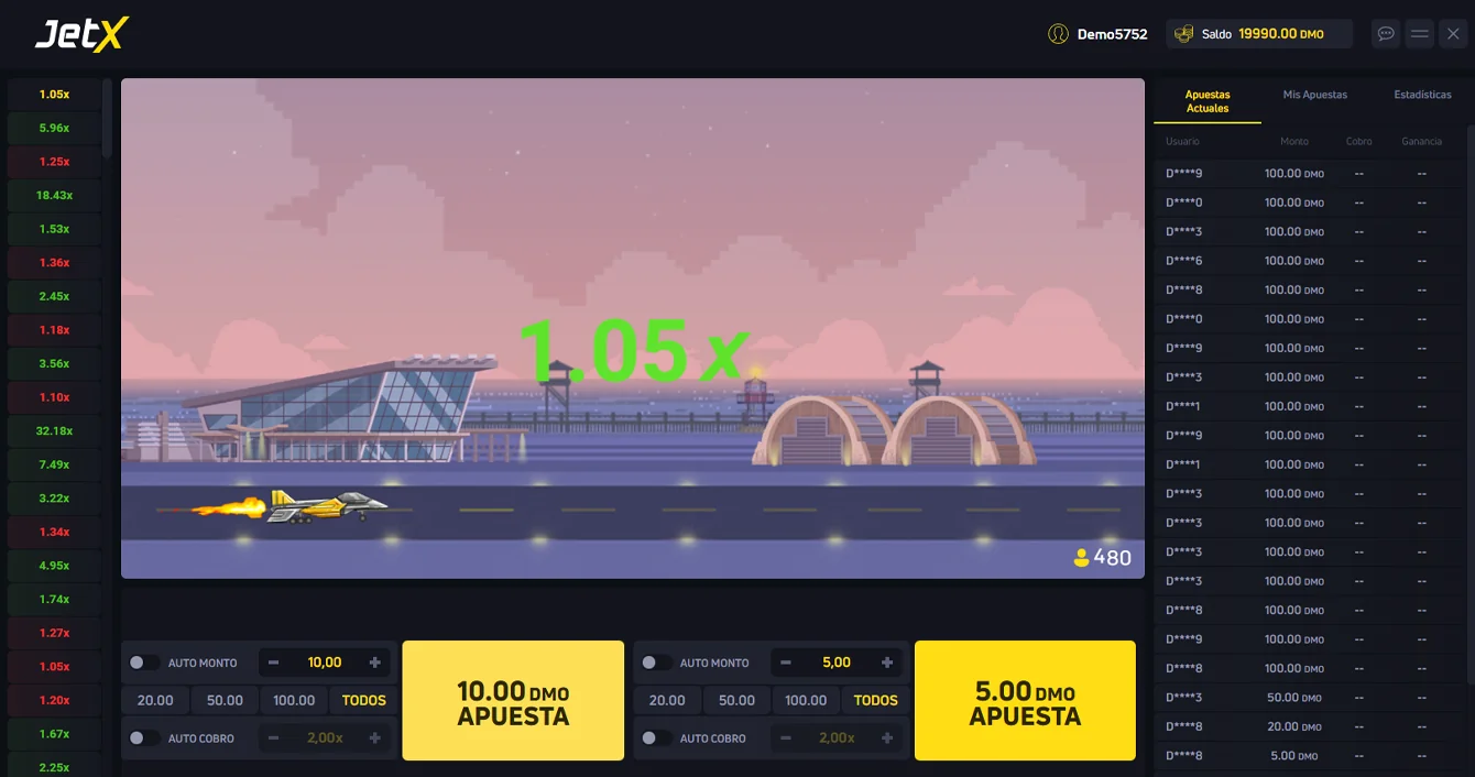 1win JetX Demostracion