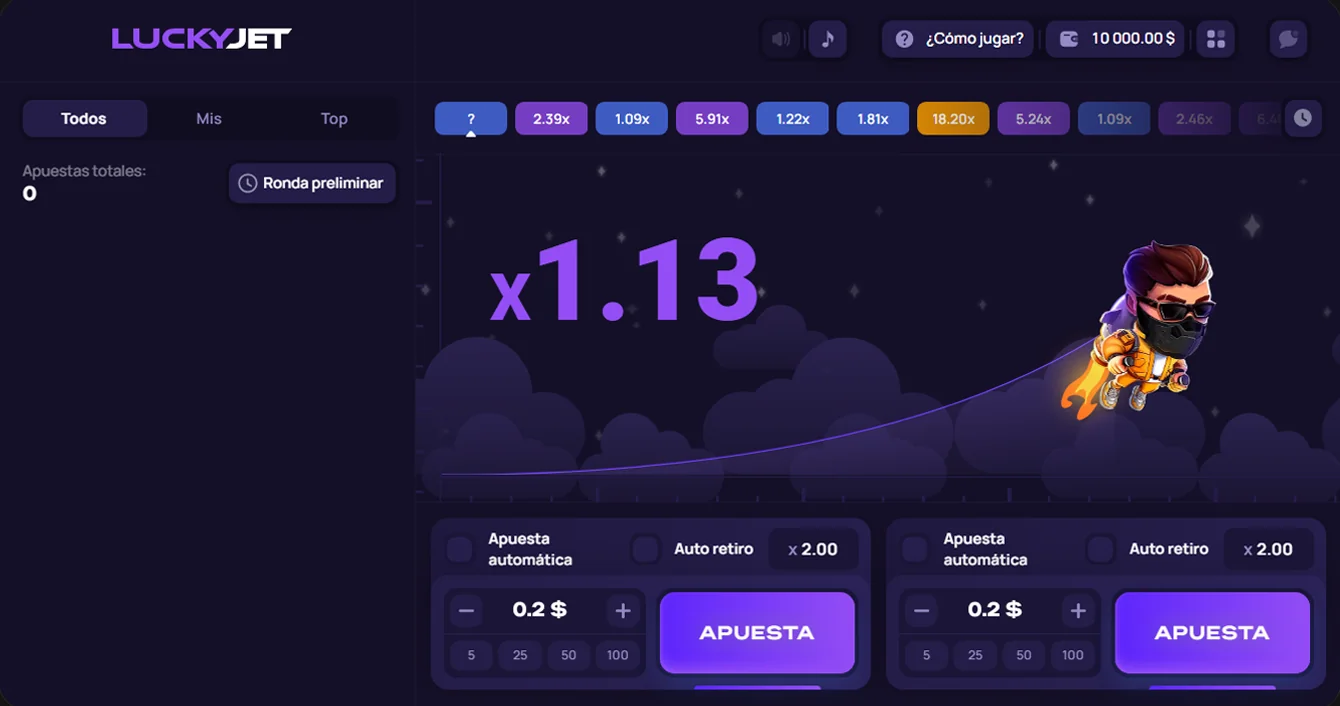 1win Lucky Jet Demostracion