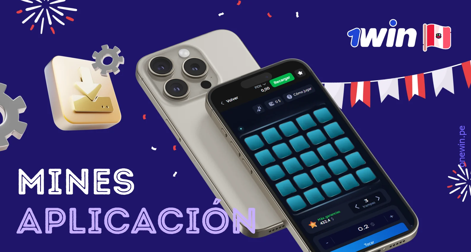 Para jugar en 1win Mines, la aplicación móvil es ideal