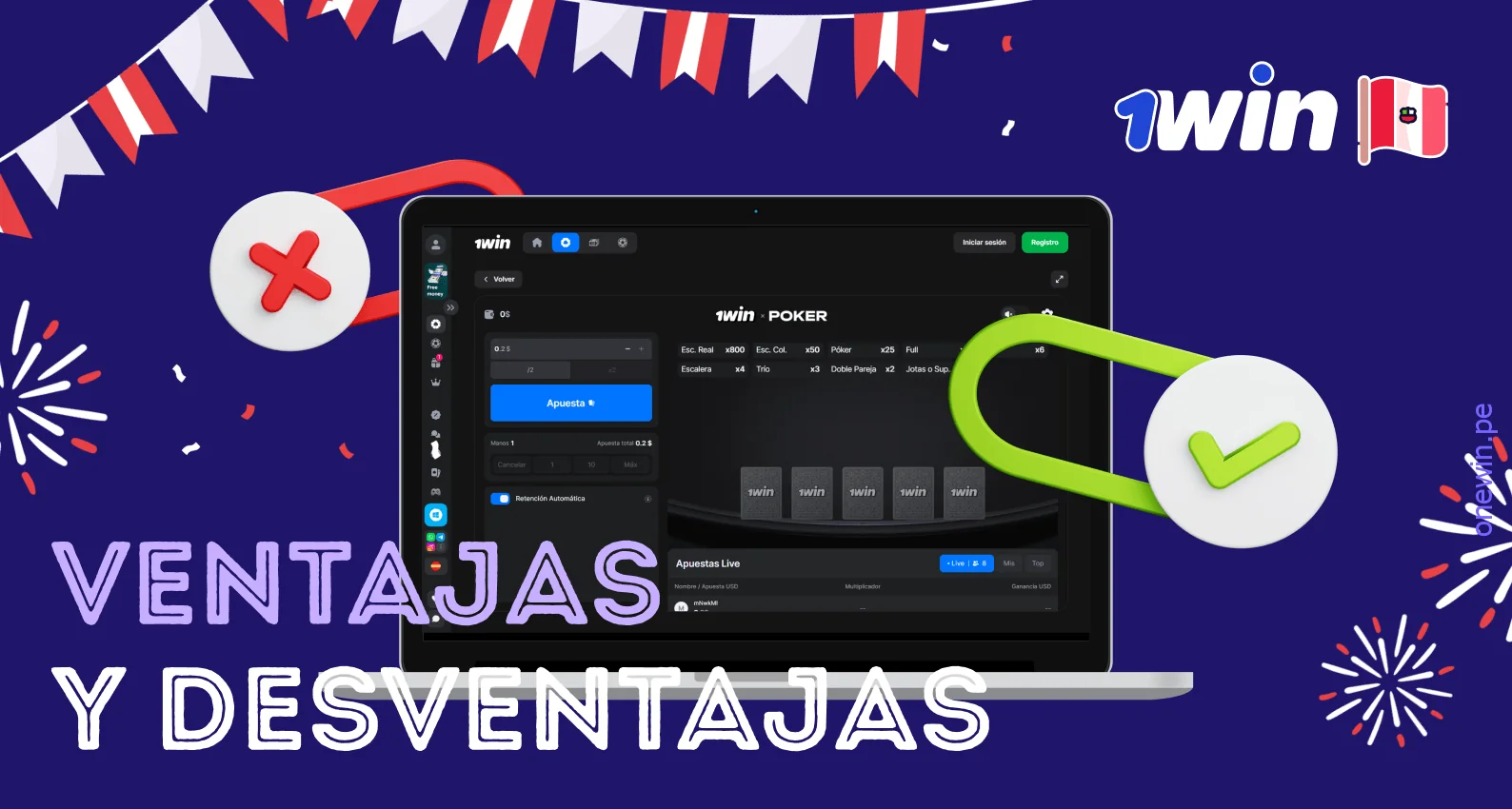 Poker en 1Win tiene muchas ventajas para jugar