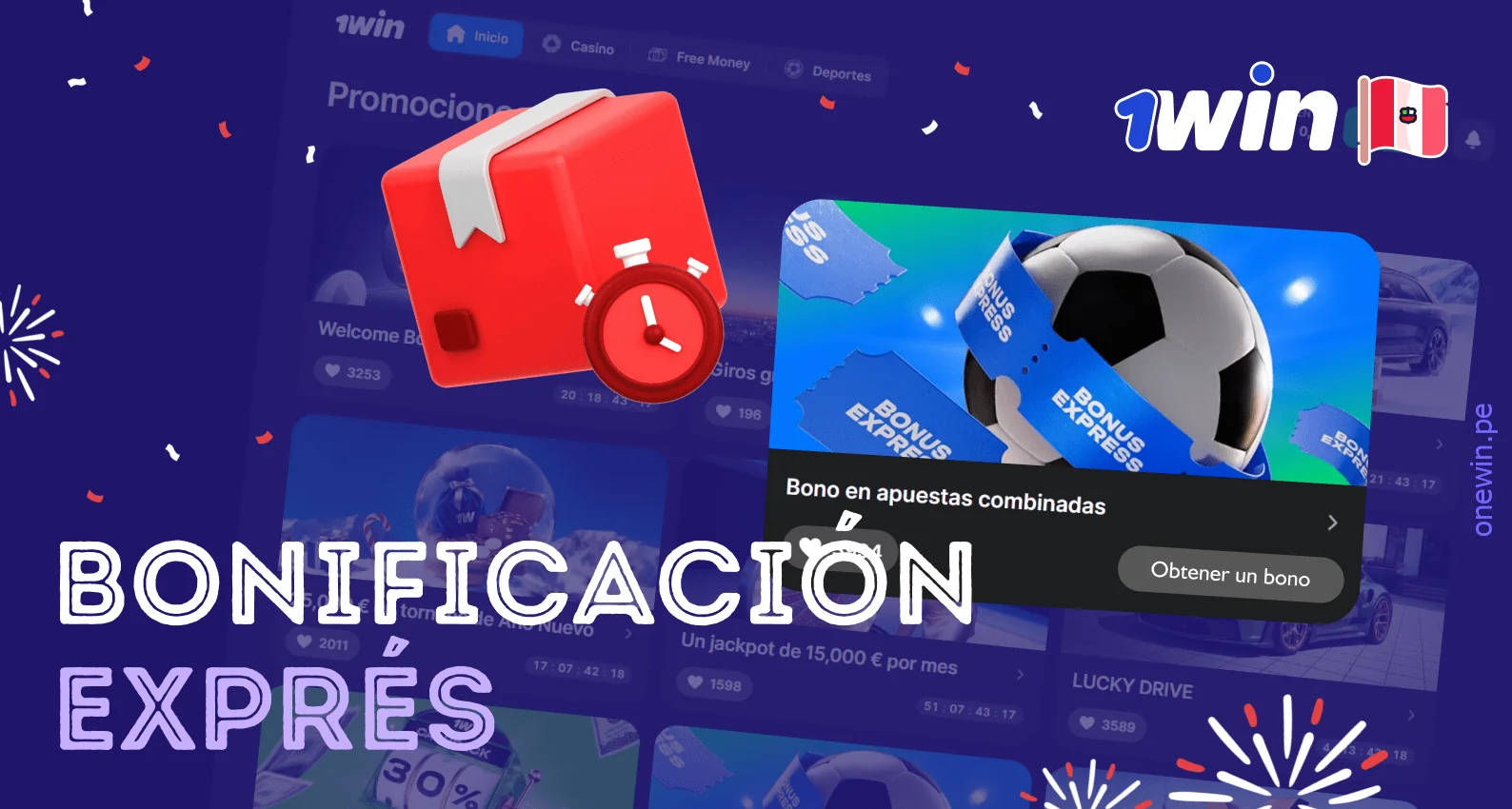 Los nuevos clientes pueden aprovechar el bono exprés en 1win Perú