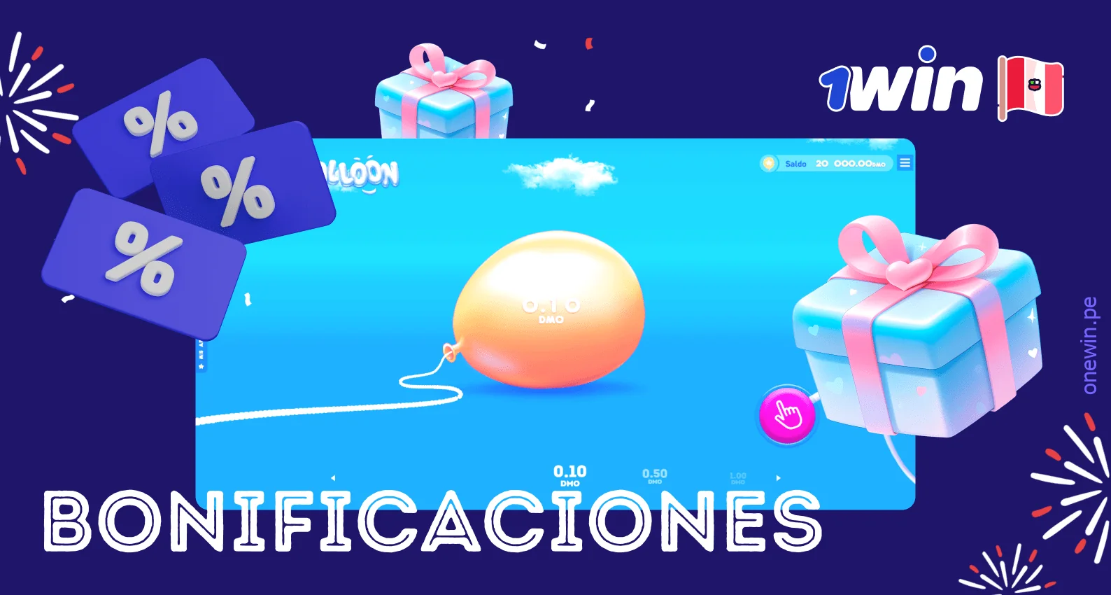1win Balloon ofrece generosas ofertas
