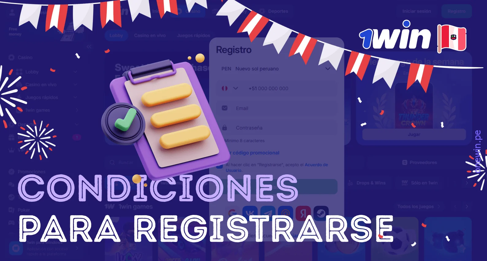 Para registrarse en 1win, es necesario cumplir con ciertas reglas