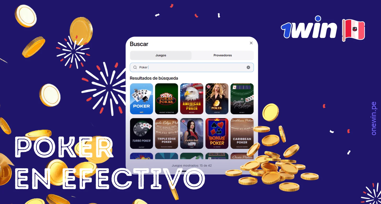 Juega al Poker 1Win y gana dinero real