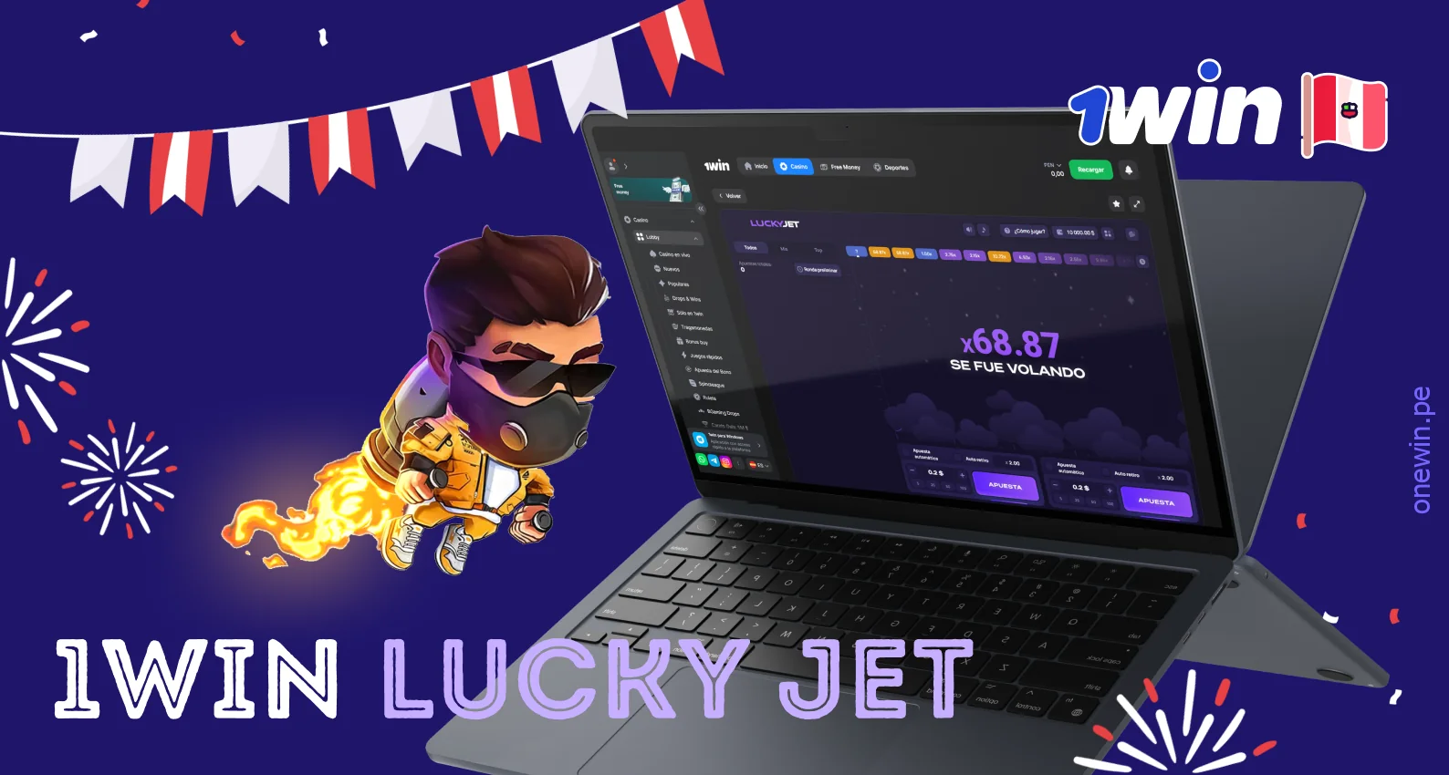 Lucky Jet 1win Popular juego crash en Perú