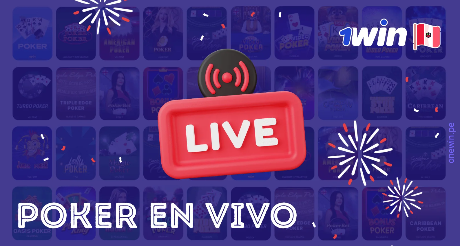 1win ofrece juegos de Póquer en vivo
