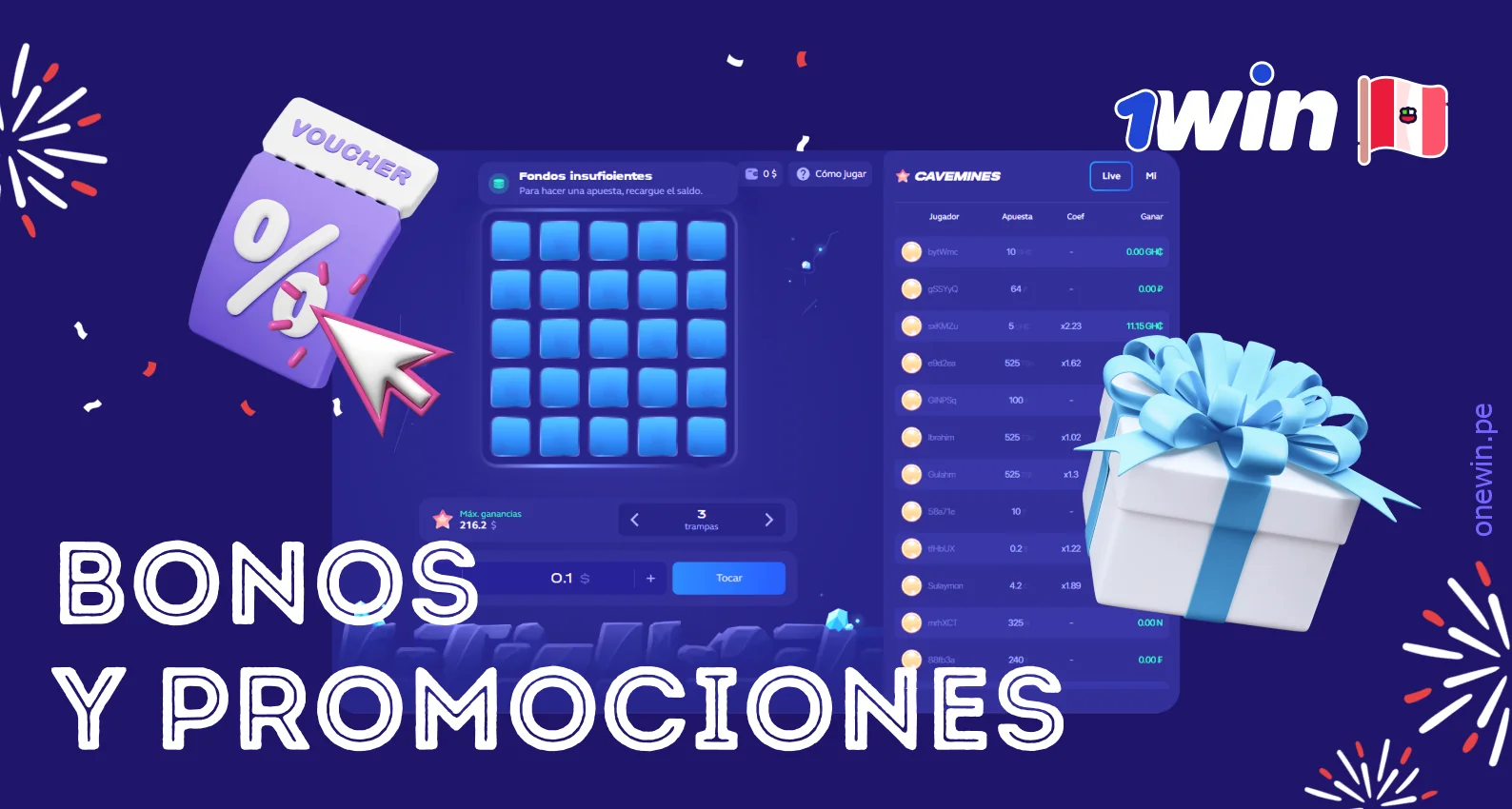 1win Mines ofrece generosas ofertas