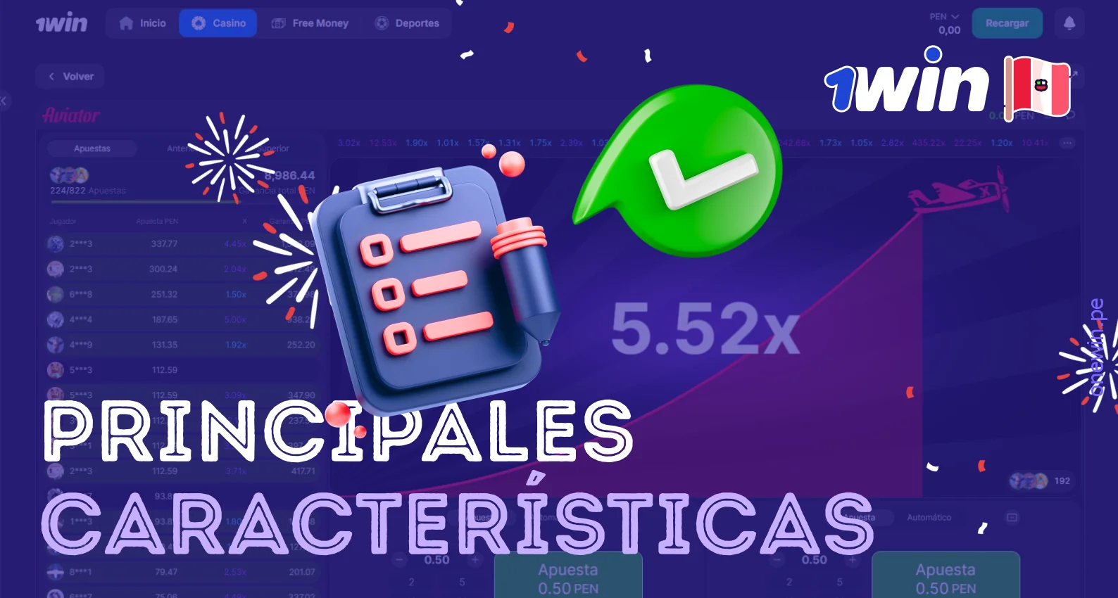 El juego 1win aviator tiene varias ventajas interesantes