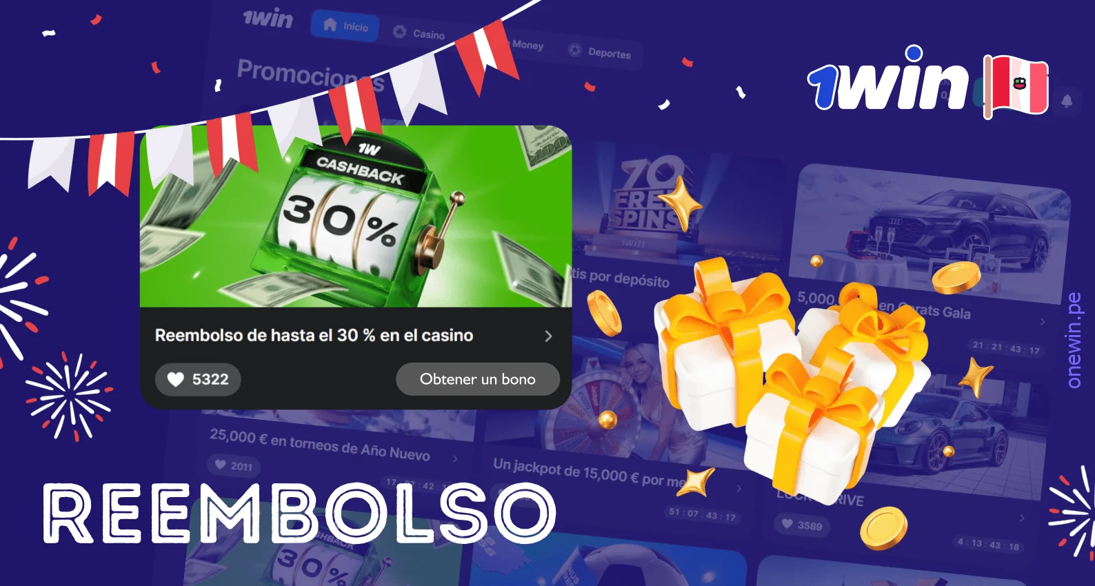 1win ofrece a los jugadores de Perú la posibilidad de obtener un reembolso